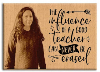 Teacher's Day Customized Laser Engraved Wooden Photo Plaque For Best Gift To Your Teacher